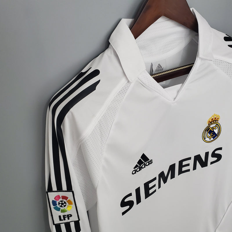 Camisa Real Madrid Titular 05/06 - Versão Retro Manga Comprida